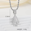A-Z Silver Color Zircon Letter Initial Necklace Crystal Letter Necklace for Party Birthday Jewelry Gift - Image 3