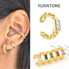 1PC Plated Gold Ear Cuff Earrings For Women C-Shape Crystal Clip On Earrings No Piercing Earrings Jewelry Gifts - Image 18