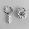 Metal Pearl U-Shaped Drop Earrings for Women Minimalist Silver Color Asymmetric Square Ear Buckle Jewelry Party Gifts - Image 10