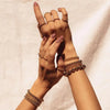 Gold Color Bracelets 2/3/4/5/6/8/10MM Ball Beads Cuff Bracelet for Women Men Charms Metal Statement Jewelry - Image 6