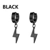 1 Pairs Punk Stainless Steel Stud Earrings Black Earrings Set For Men Women Vintage Hip Hop Piercing Ear Jewelry Accessories - Image 24