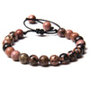 8MM Stone Bead Braid Bracelets Minimalist Carnelian Agates Jades Gem Woven Bangle Jewelry Gift For Women Men - Image 12