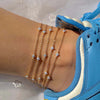 Four Leaf Clover Anklet Bracelet for Women Delicate Kpop Style Ctystal Thin Chains On Leg Summer Beach Accessories Gifts - Image 1
