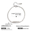 Simple Stainless Steel White Zircon Geometric Bracelet Butterfly Letter M Stackable Bracelet Women's Access - Image 9