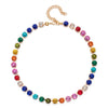 8mm Crystal Colorful Claw Setting Necklace For Women Winter Sweater Choker Accessory Diiamond Jewelry - Image 1