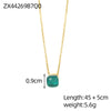Stainless Steel Colorful Double White Black Square Stone Drop Earring Gold Plated Earrings For Women Jewelry - Image 9