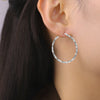 Geometric Hoop Earrings Women 28-54MM Gold Plated Stainless Steel Earrings Jewelry Party Birthday Gift - Image 4