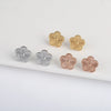 High-Quality Stainless Steel Five-Leaf Flower Clover Ladies Studs Earrings Simple For Woman Plum Flower Jewelry Party Gift - Image 1