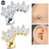 1/5PCS Titanium Zircon Labret Lip Ring Internally Thread Ear Tragus Cartilage Helix Daith Lobe Piercing Earrings Stud for Women - Image 19