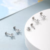 Cubic Zirconia Labret Stud 16G Internally Threaded for Lip Tragus and Helix - Image 42