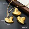 Imitaiton Pearl Heart Pendants Necklace Earring Sets For Women Stainless Steel Chain Necklace Bracelet Set Jewelry - Image 18