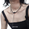 Double Layered Square Tassel Necklace For Man Titanium Steel Clavicle Chain Korean Design Jewelry Kpop Accessories - Image 1