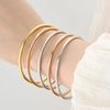Minimalist Bracelet Bangles In Stainless Steel Gold Plated Bracelets Bangle For Women - Image 2