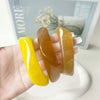 3Pcs/Set Exaggeration Yellow Coffee Acrylic Geometric Irregular Wide Cuff Bangles Women Resin Bracelets Jewelry - Image 5