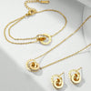 Women's Classic Stainless Steel Roman Numerals Necklace Bracelet Earrings Set Versatile Simple Daily Jewelry - Image 4
