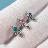 1PC 316L Surgical Steel 16G Cz Labret Lip Ring Crystal Cluster Stud Earrings Ear Cartilage Tragus Helix Daith Piercing Jewelry - Image 6