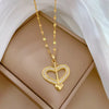 Heart Stainless Steel Zirconia Necklaces For Women Girls Love Gold Color Metal Necklace Party Birthday Daily Jewelry - Image 33