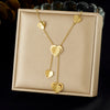 316L Stainless Steel Simple Versatile Zircon Geometry Flowers Bowknot Series Pendant Necklace Lady Classic Charm Jewelry - Image 10