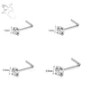 ZS 3-4Pcs/lot Gold Color Stainless Steel Nose Stud Set Heart Star Round Crystal Nose Piercing L Shape Nostril Piercing 18g/20g - Image 22