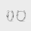 Dplaopa Silver Irregular Paer Shaped CZ Zircon Hoop Earrings Women Jewelry Gift - Image 4