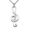 61 x 22 mm Musical Note Pendant Necklace in Antique Silver-Tone with 45 cm or 70 cm Chain - Image 4