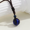 16 Mm Black Obsidian Tiger Eyes Amethyst Stone Women Men Necklaces with Adjustable Braided Rope Cords Crystal Pendant Ne - Image 8