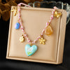 316L Stainless Steel Golden Sun Heart Ocean Multi-Pendant Necklace Women Summer Beach Rope Chain Vacation Jewelry - Image 10