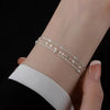 6Pcs Silver Plated Rhinestone Bracelets for Women Elegant Multi Layer Chain Jewelry Set - Image 7