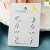 4Pairs Geometric Stainless Steel Heart Star Earring Moon Cross Ear Jewelry Set Girls Simple Classic Earrings Gifts Accessories - Image 13