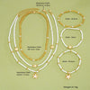 6Pcs/Set Rice Beaded Shell Starfish Pendant Necklace Bracelets Bohemian Elegant Gold White Color Jewelry Set Holiday Accessories - Image 6