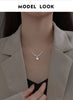 Modian Romantic 925 Sterling Silver Lovely Heart Pendant Necklaces Women Chain Necklace Sterling Silver Wedding Jewelry