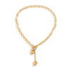 IngeSight.Z Retro Metal Heart Pendant Long Cross Chain Necklace for Women Punk Gold Color OT Buckle Choker Necklace - Image 6
