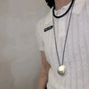 Metal Oval Pendant Necklace for Women Long Sweater Chain Charm Thin Chain Necklace Party Elegant Jewelry Gifts - Image 7
