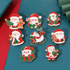 8 Styles Pretty Santa Claus Collection Brooches Candy Canes Wreath Sleigh Reindeer Tree Father Christmas Lapel Pins Xmas Gift - Image 3