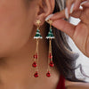 Creative Christmas Snowman Drop Earrings For Women Cute Enamel Gingerbread Man Candy Cane Dangle Earring Year Jewelry Gift - Image 23