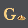 Copper material 18mm height A-Z 26 capital letter brooch men's suit coat collar needle accessories - Image 24