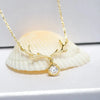 Elk Antler Pendant Necklace Women for Christmas Year Cubic Zirconia Necklace Jewelry - Image 5