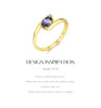 MODIAN 925 Sterling Silver Exquisite Tanzanite Color Oval CZ Rings Trendy Gold Color Stackable Jewelry For Women Gifts