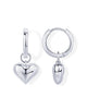 Women Heart Pendant Earrings Lady Gold Plated Charm Huggie Hoops Earring With Silver Post Jewelry - Image 5