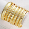 7Pcs Gold Color Bangle Set For Women Hammered Smooth Open Cuff Bracelet Stackable Wristband Boho Jewelry Gift - Image 4