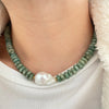 The Small Fresh Green Stone Beaded Necklace Copper Alloy Bigeville Eye Pendant Decoration Women Gilrs Birthday Gift - Image 34