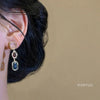 Asymmetric Colorful Gem Earrings Retro Temperament Women Decoration Antique Contrast Design Sense Earring Party Jewelry Gifts - Image 5