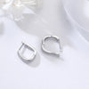 Twisted Line Hoop Earrings with Cubic Zirconia Accents in Multiple Colors - Image 6