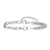 A-Z Initial Bracelets for Men Women, Figaro Chain, Double Layered Box Link Chain Bracelets, Name Gift for Him - Image 7