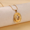 Pendant Necklace with Textured Chain and Multiple Charm Designs - Image 27