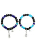 2 pcs of Spider Pendant Herat Shape Magnet Bead Elastic Couple's Bracelets, Bff Jewelry Gift - Image 15