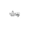 Silver Zircon Stud Earrings 1PC Eight pointed star Women Gold/Silver Heart Flat back piercing Jewelry Gift - Image 41