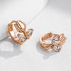 Rose Gold Color Drop Earrings For Women Shiny Zircon Accessories Daily Child Jewelry Christmas Gifts - Image 4