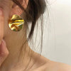 Circular Pleated Ear Clips Without Pierced for Women Personalized Design Irregular Punk Metal Earrings Party Jewelry - Image 2