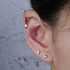 Titanium 16G Mini 4 Bead Cluster Labret Lip Ring Tragus Cartilage Helix Conch Earring Stud Nose Piercing - Image 24